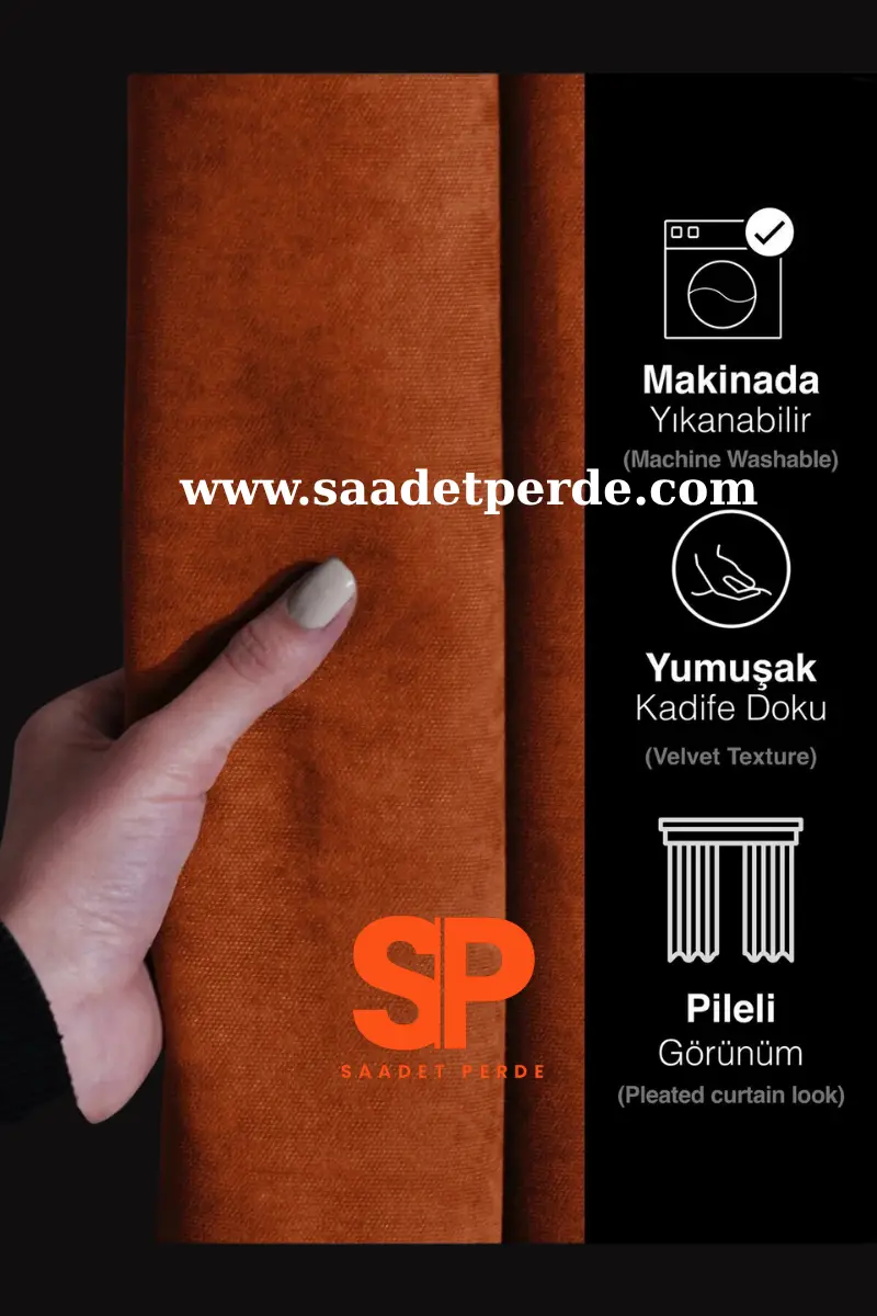 Ada Fon Perde Tek Kanat - Truncu (Oranj)